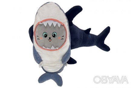 Мягкая игрушка кот в акуле K15253 кот акула 55см
 
 
размер игрушки 55 см, 2 цве. . фото 1