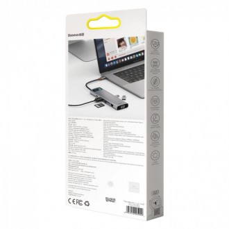 Подключайте больше устройств
USB-хаб Baseus Metal Gleam поможет вам расширить во. . фото 9
