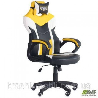 Крісло VR Racer Dexter Jolt чорний/жовтий. . фото 2