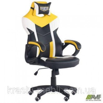 Крісло VR Racer Dexter Jolt чорний/жовтий. . фото 3