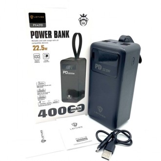 Power Bank LENYES PX421D - це компактний портативний зарядний пристрій ємністю 4. . фото 2