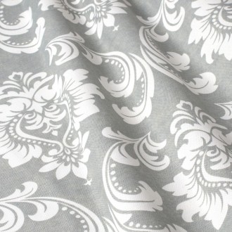 Декоративная ткань вензель серый с тефлоновой пропиткой Турция. Ширина ткани 180. . фото 3