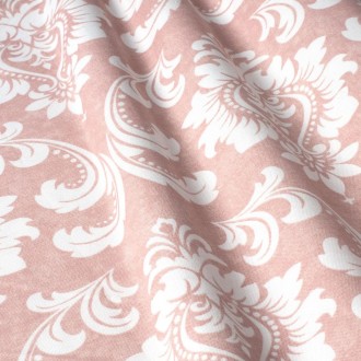 Декоративная ткань вензель розовый с тефлоновой пропиткой Турция. Ширина ткани 1. . фото 2