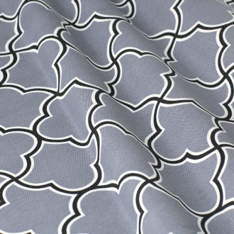 Декоративная ткань черный геометрический узор на сером Турция. Ширина ткани 180 . . фото 2