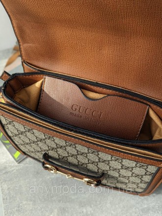 Женская сумка Gucci ? Выполнена из качественной кожи, украшена фирменным логотип. . фото 6
