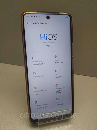 Мобільний телефон смартфон Б/У Tecno Camon 19 (CI6n) 6/128GB. Київ. фото 1 Мобільний телефон смартфон Б/У Tecno Camon 19 (CI6n) 6/128GB. Київ. фото 1