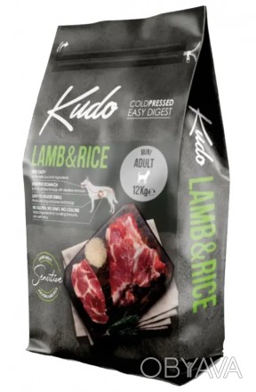 KUDO LAMB & RICE MINI ADULT — полноценный сухой корм для собак. Это полноценный . . фото 1