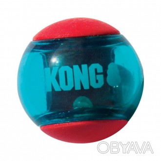  Переваги та характеристики KONG Squeezz Action Ball – весела іграшка, м’яч-писк. . фото 1