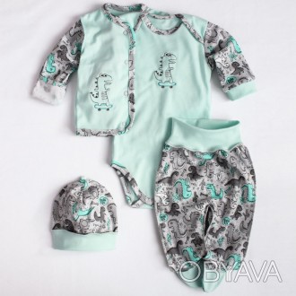 Набір базового одягу для новонароджених немовлят. Включає в себе: кофту на засті. . фото 1