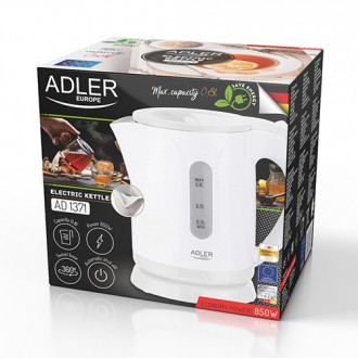 Чайник Adler AD1371
Классический электрический чайник емкостью 0,8 литра, которы. . фото 7