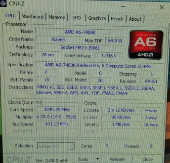 Комплект процессор+материнская плата+память:
  Процессор AMD A6-7400K.
  Матер. . фото 3
