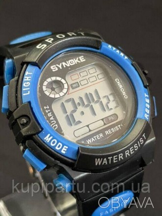 Мужские спортивные цифровые наручные часы "Synoke" cиние, часы мужские электронн. . фото 1
