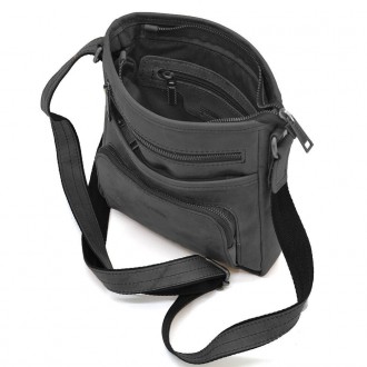 Чоловіча шкіряна сумка з кишенею RA-1303-3md TARWA з кишенею чорна з кінської шк. . фото 3