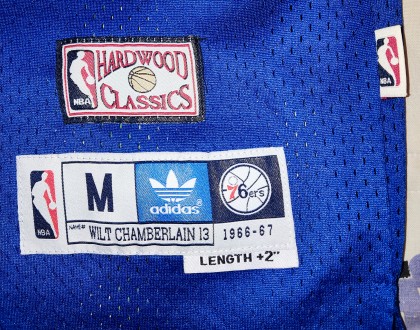Баскетбольная майка Adidas NBA Philadelphia 76yers, Chamberlain, размер-М, длина. . фото 8