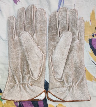Замшевые, кожаные перчатки СA на меху, размер-L, на небольшую руку, ширина-10.5с. . фото 5
