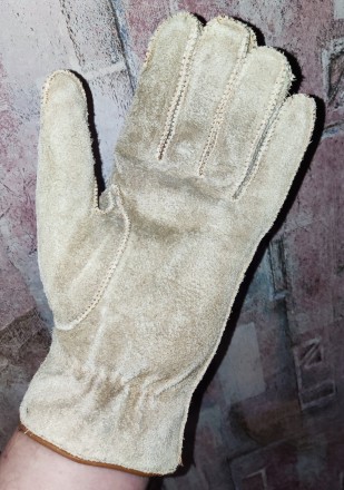 Замшевые, кожаные перчатки СA на меху, размер-L, на небольшую руку, ширина-10.5с. . фото 8