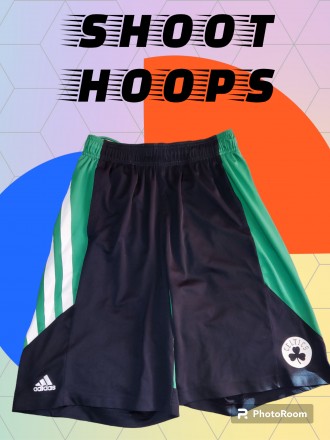 Баскетбольные шорты Adidas NBA Boston Celtics, размер M/L, длина-58см, пояс 36-4. . фото 2
