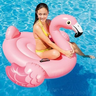 
Надувний плотик Фламінго Intex 57558 (Flamingo Ride-On) подарує масу позитивних. . фото 3