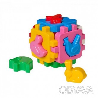 Іграшка куб "Розумний малюк Домашні тварини ТехноК", сортер- пазл (12 деталей, ч. . фото 1