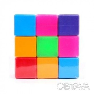 9 великих різнокольорових кубиків. Розмір кубика: 8 х 8.
Бренд: Бамсик
Упаковка:. . фото 1