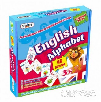 Развивающая игра-пазлы "Английский алфавит" поможет научить вашего ребенка буква. . фото 1