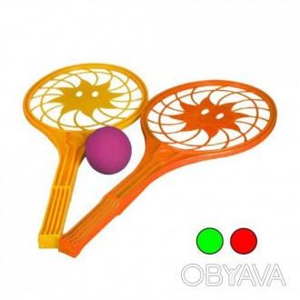 Набір для гри в теніс. У комплекті: 2 ракетки з цікавою "сіткою" у вигляді сонеч. . фото 1
