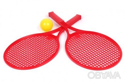 Детский набор для игры в теннис ТехноК: 2 ракетки, пластиковый мячик.
Бренд: Тех. . фото 1