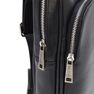 Люксовий слінг, шкіряний рюкзак на плече TARWA GA-0105-4lx. Великий слінг із зов. . фото 8