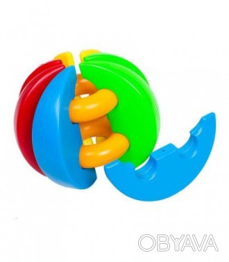 Состоит из двух колец, которые выступаю основой игрушки, и 8 разноцветных "долек. . фото 1
