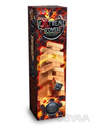 Настільна гра "Вега eXtreme tower" (Дженга, Джанга, Jenga). 56 дерев'яних брускі. . фото 1