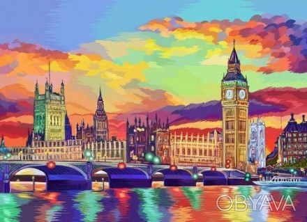 Картина по номерам "Красочный Лондон". Для того, чтобы нарисовать картину, необх. . фото 1