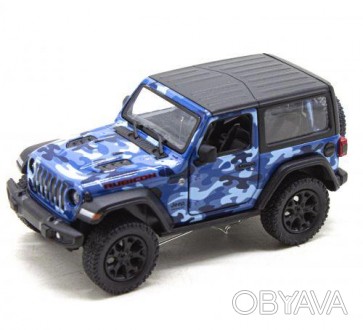 Машинка позашляховик KINSMART "JEEP WRANGLER". Металева, інерційна, відкриваютьс. . фото 1