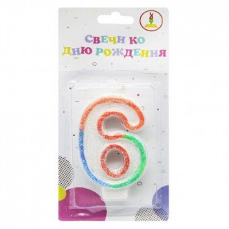 Свічка декоративна "Цифра 6" [tsi168328-ТSІ]. Київ. фото 1