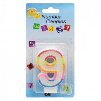 Свічка декоративна "Цифра 9" [tsi168331-ТSІ]. Київ. фото 1