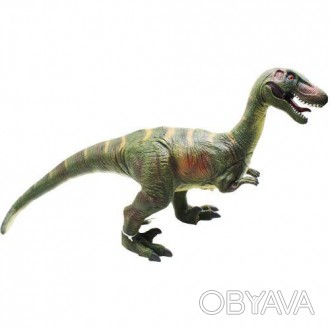 Фигурка динозавра оснащена звуковыми эффектами - рычит. Игрушка выполнена из пло. . фото 1