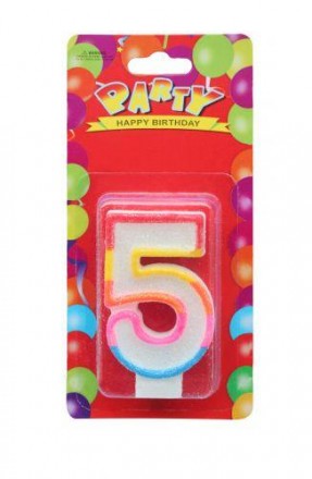 Свічка декоративна "Цифра 5" [tsi179035-ТSІ]. Київ. фото 1