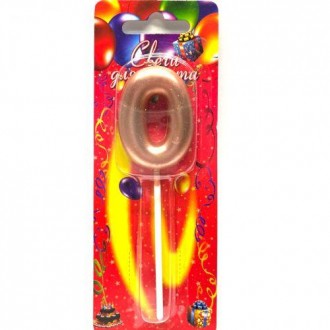 Свічка декоративна "Цифра 0" [tsi179036-ТSІ]. Київ. фото 1