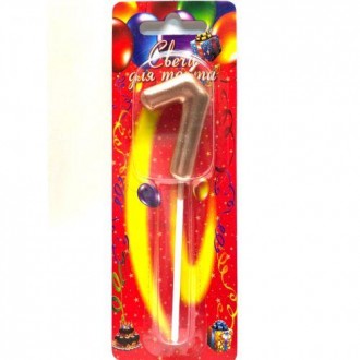 Свічка декоративна "Цифра 7" [tsi179043-ТSІ]. Київ. фото 1