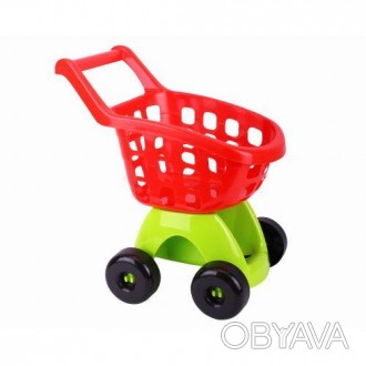 Пластиковая игрушечная тележка поможет ребёнку почувствовать настоящим покупател. . фото 1