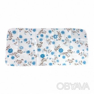 Непромокаемая клеёнка-пеленка - голубе цветы. Размер клеенки 57х120 см. Можно по. . фото 1