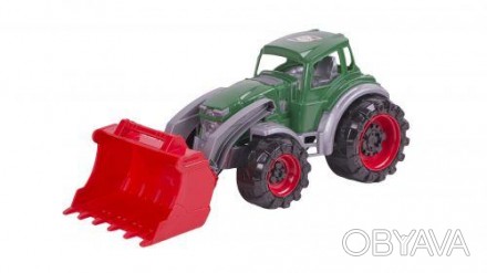 Детский яркий игрушечный трактор погрузчик сделан из крепкого пластика, который . . фото 1