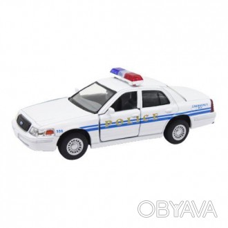 Машинка KINSMART "Ford Crown Victoria Police Interceplor". Игрушка металлическая. . фото 1