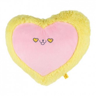 Милая плюшевая игрушка-подушка в виде сердечка с милой мордочкой посередине. Оче. . фото 2