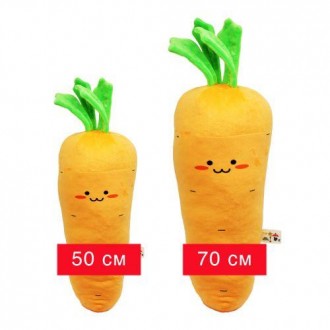 Оригінальна іграшка-обіймашка у вигляді моркви з милою мордочкою. Іграшка дуже м. . фото 3