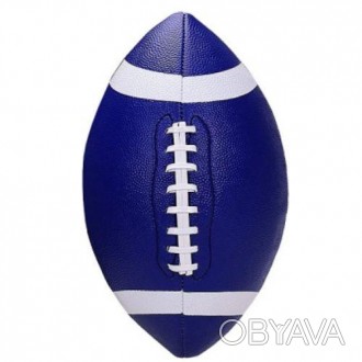 Аматорський регбійний мяч, зі шнуруванням, що імітує професійний. Мяч має форму . . фото 1