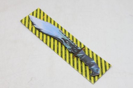 Сувенирный деревянный нож "Кукри". Материал: фанера. Длина ножа - 27 см, ширина . . фото 3