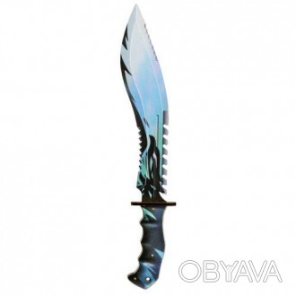 Сувенирный деревянный нож "Кукри". Материал: фанера. Длина ножа - 27 см, ширина . . фото 1