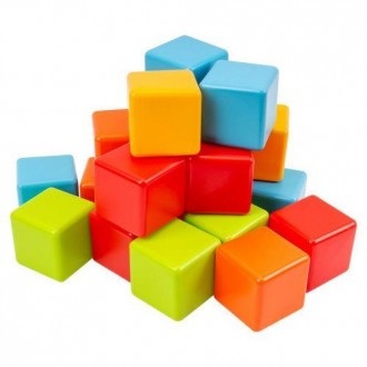 Ігровий набір пластикових різнокольорових кубиків. Легкі та міцні, порожнисті вс. . фото 2