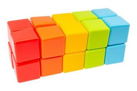 Ігровий набір пластикових різнокольорових кубиків. Легкі та міцні, порожнисті вс. . фото 3
