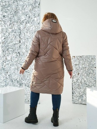 
Зимняя длинная Куртка женская синтепоновая батал с капюшоном.
Код 016935
Цвета:. . фото 10